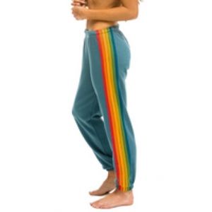 Aviator Nation blue stripes sweatpants size Large worn once. Like new condition